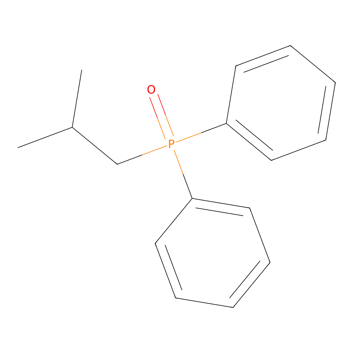 (2-Methylpropyl)diphenylphosphine oxide molecular structure, CAS 63103-76-4