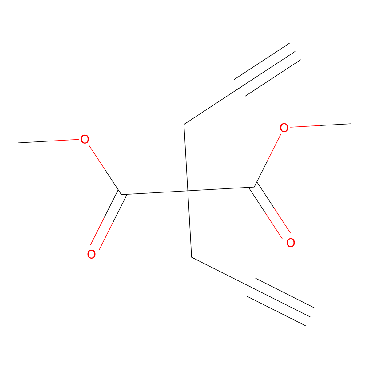 Dimethyl Dipropargylmalonate molecular structure, CAS 63104-44-9