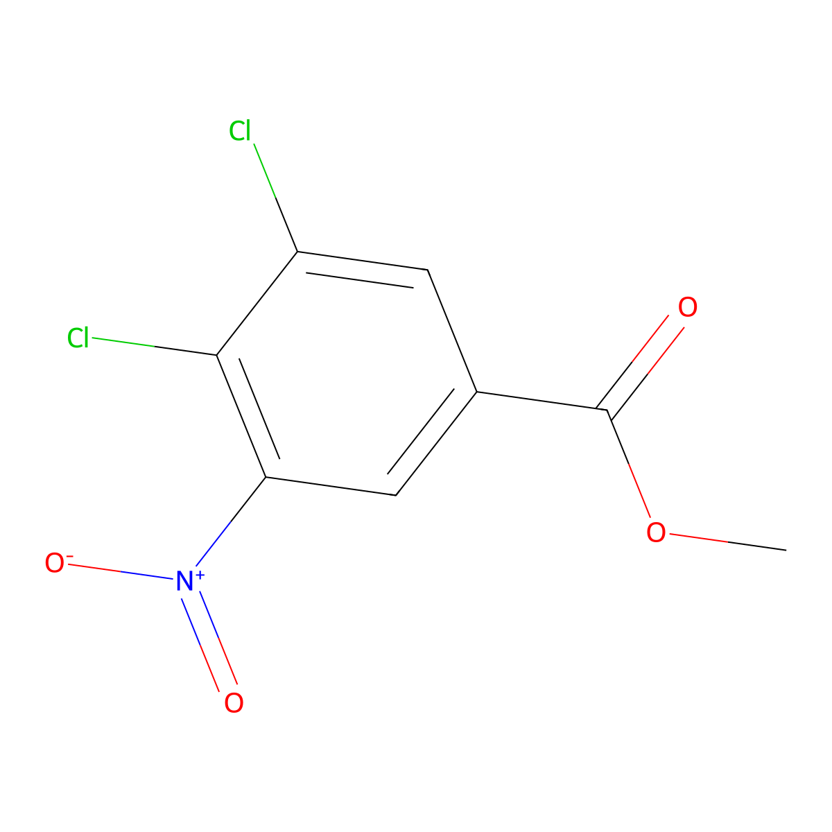 Methyl 3,4-dichloro-5-nitrobenzoate molecular structure, CAS 63105-53-3