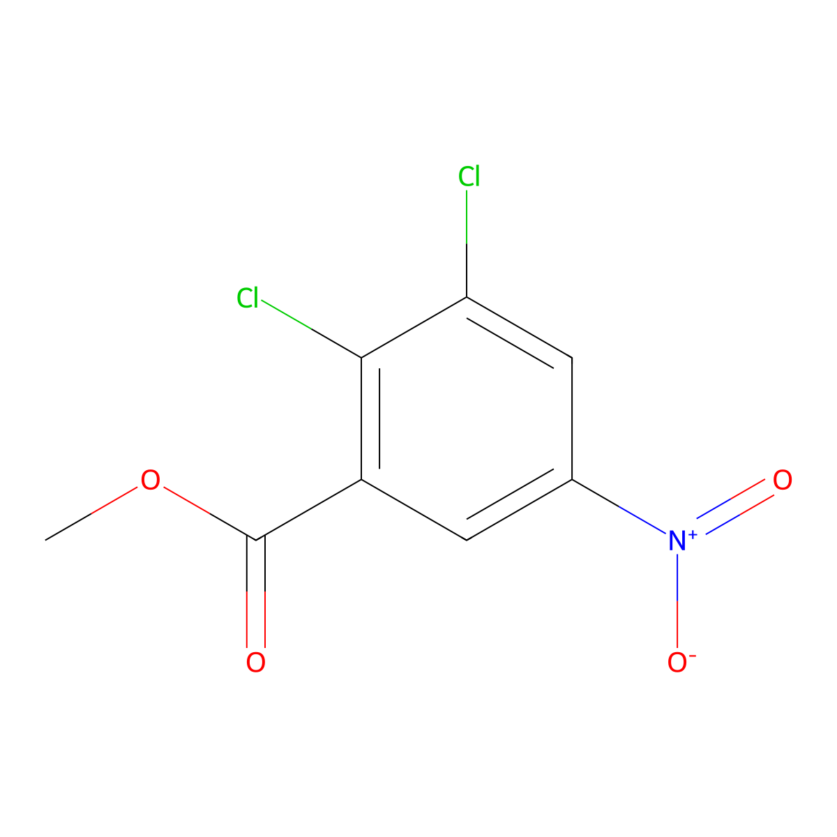 Methyl 2,3-dichloro-5-nitrobenzoate molecular structure, CAS 63105-54-4