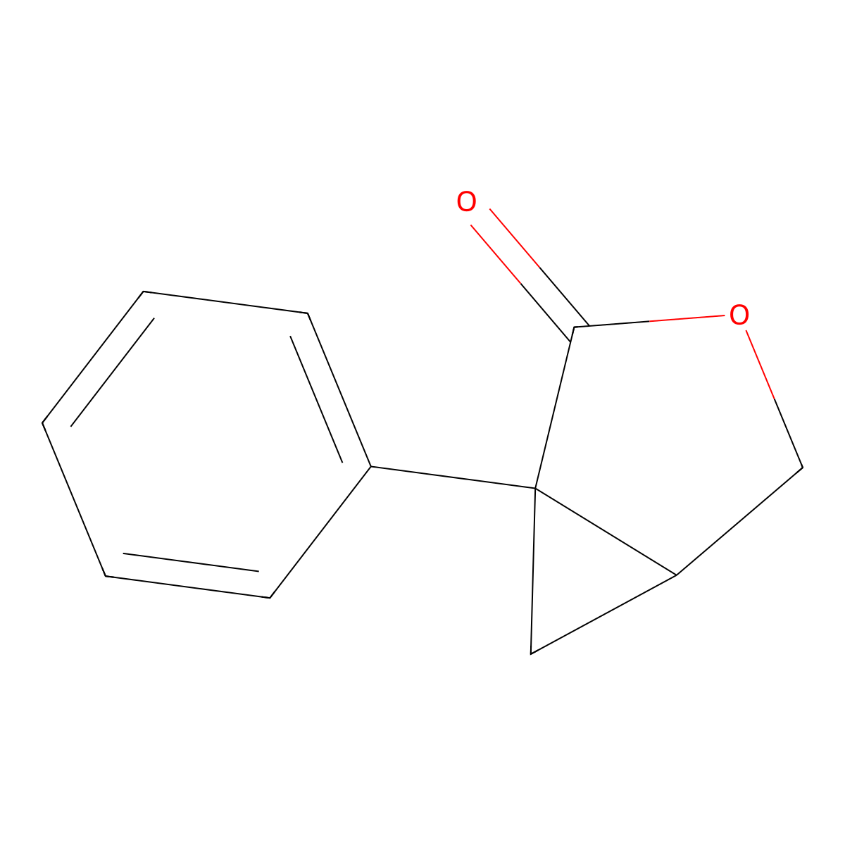 1-Phenyl-3-oxabicyclo[3.1.0]hexan-2-one molecular structure, CAS 63106-93-4