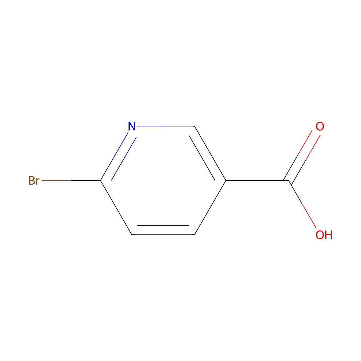 6-Bromonicotinic acid molecular structure, CAS 6311-35-9