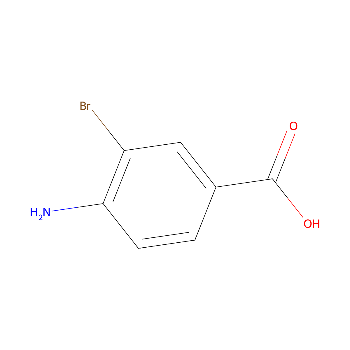 4-Amino-3-bromobenzoic acid molecular structure, CAS 6311-37-1