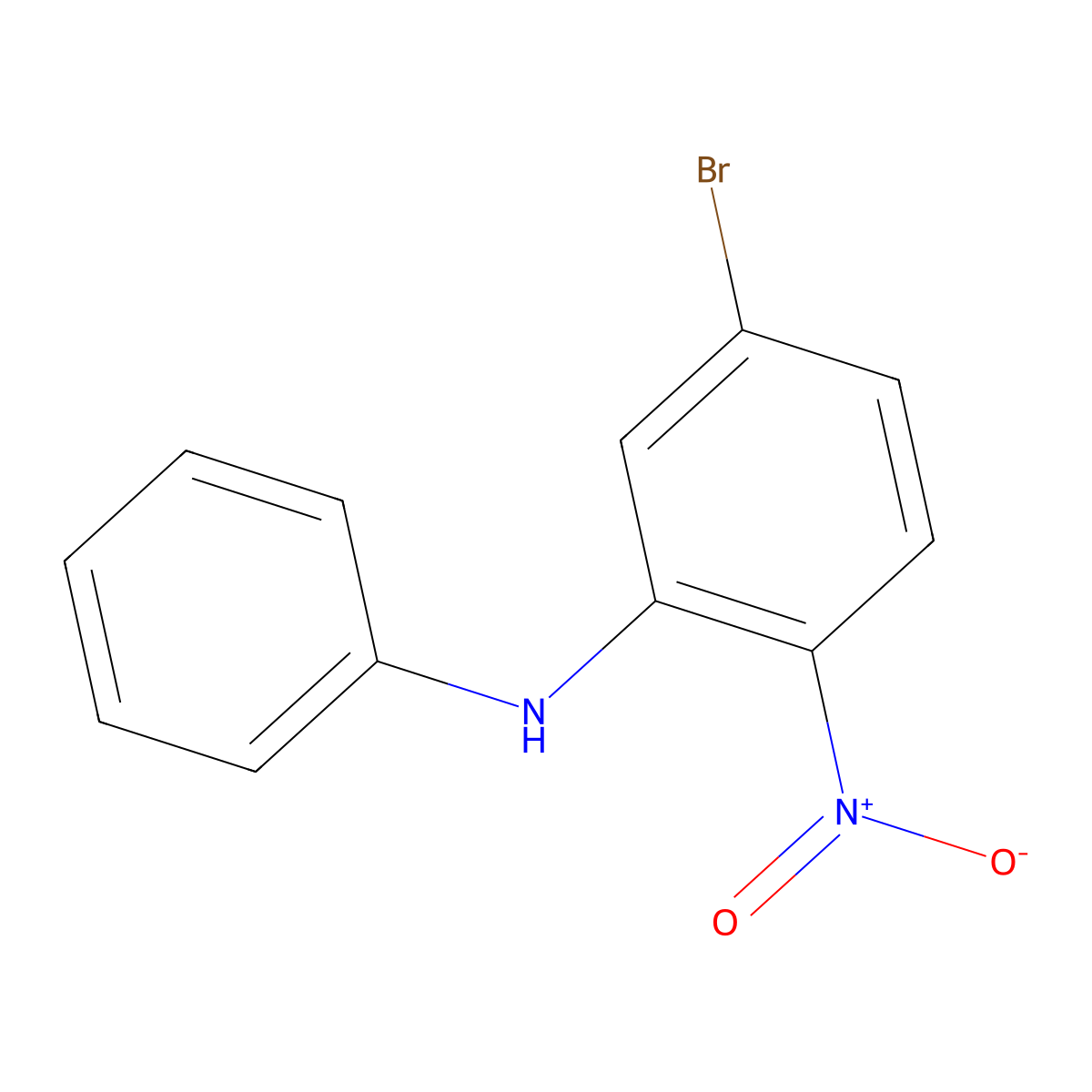5-Bromo-2-nitro-n-phenylaniline molecular structure, CAS 6311-47-3