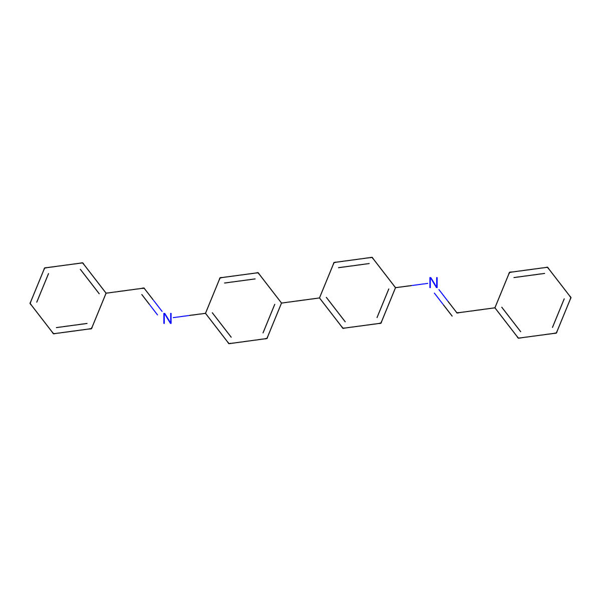 N,N'-Bisbenzylidenebenzidine molecular structure, CAS 6311-48-4