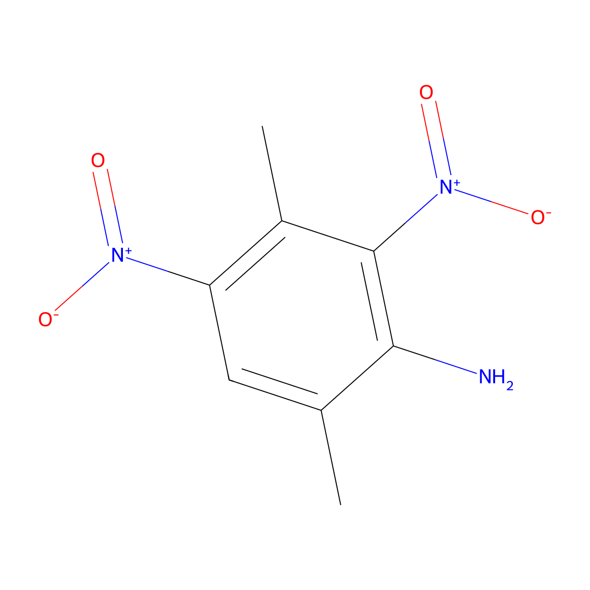 3,6-Dimethyl-2,4-dinitroaniline molecular structure, CAS 6311-52-0