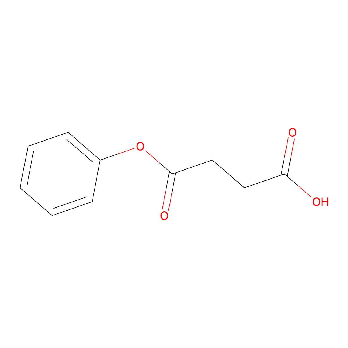4-Oxo-4-phenoxybutanoic acid molecular structure, CAS 6311-68-8