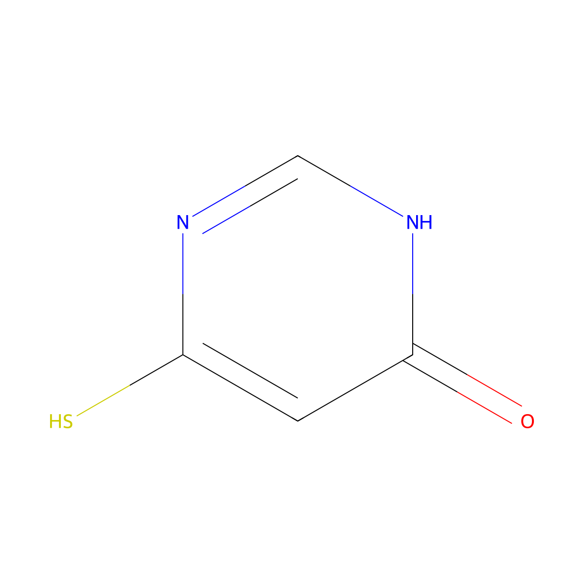6-mercaptopyrimidin-4(1H)-one molecular structure, CAS 6311-83-7