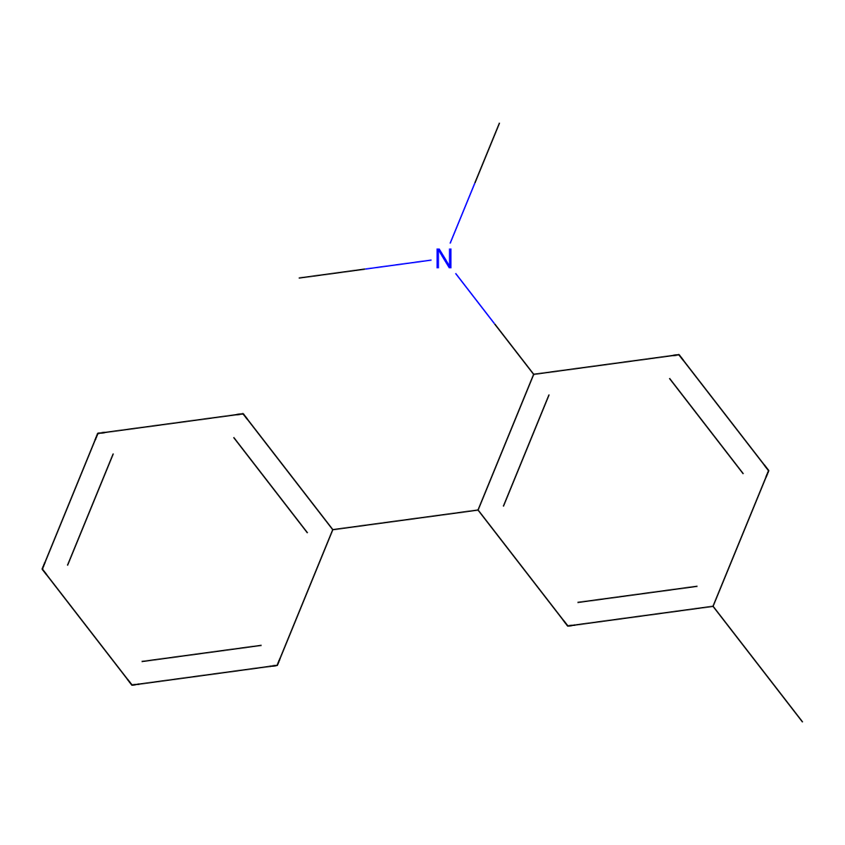 N,N,5-Trimethyl[1,1'-biphenyl]-2-amine molecular structure, CAS 63113-41-7