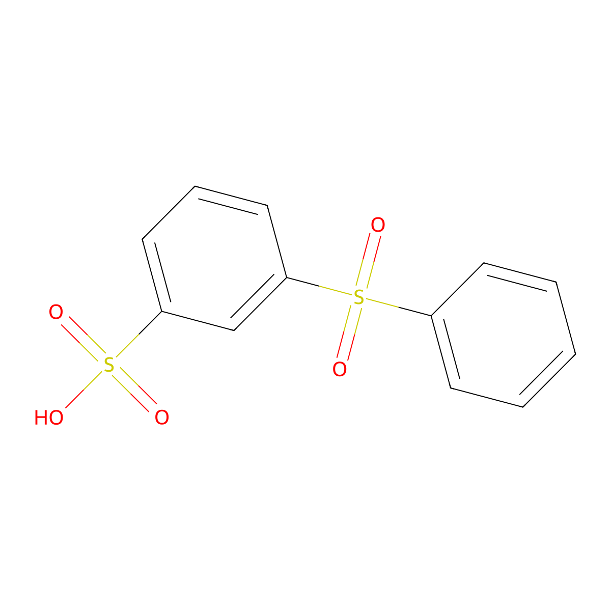 3-Phenylsulphonylbenzenesulphonic acid molecular structure, CAS 63113-57-5