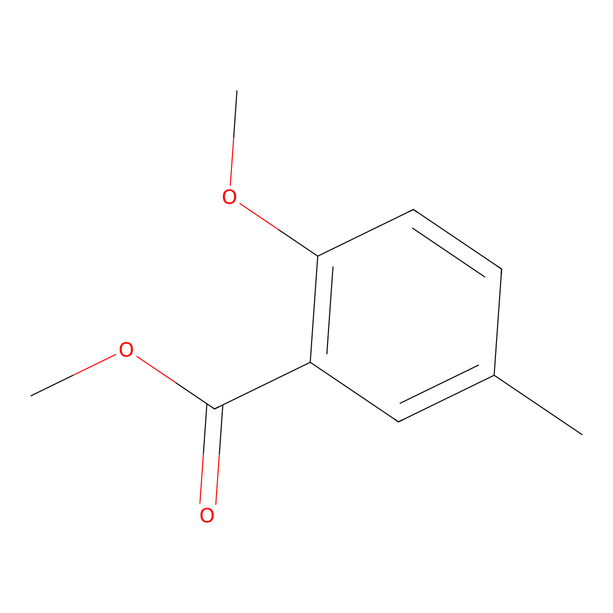 Methyl 2-methoxy-5-methylbenzoate molecular structure, CAS 63113-79-1