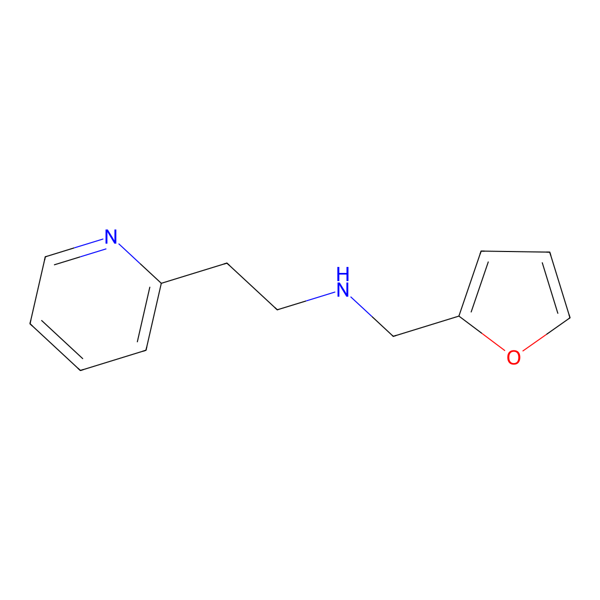 N-(2-furylmethyl)-2-(2-pyridinyl)ethanamine molecular structure, CAS 6312-00-1