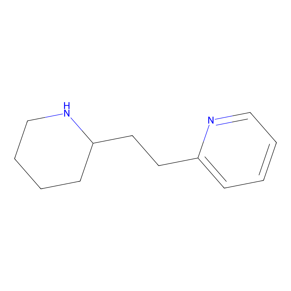 2-(2-Piperidin-2-ylethyl)pyridine molecular structure, CAS 6312-04-5
