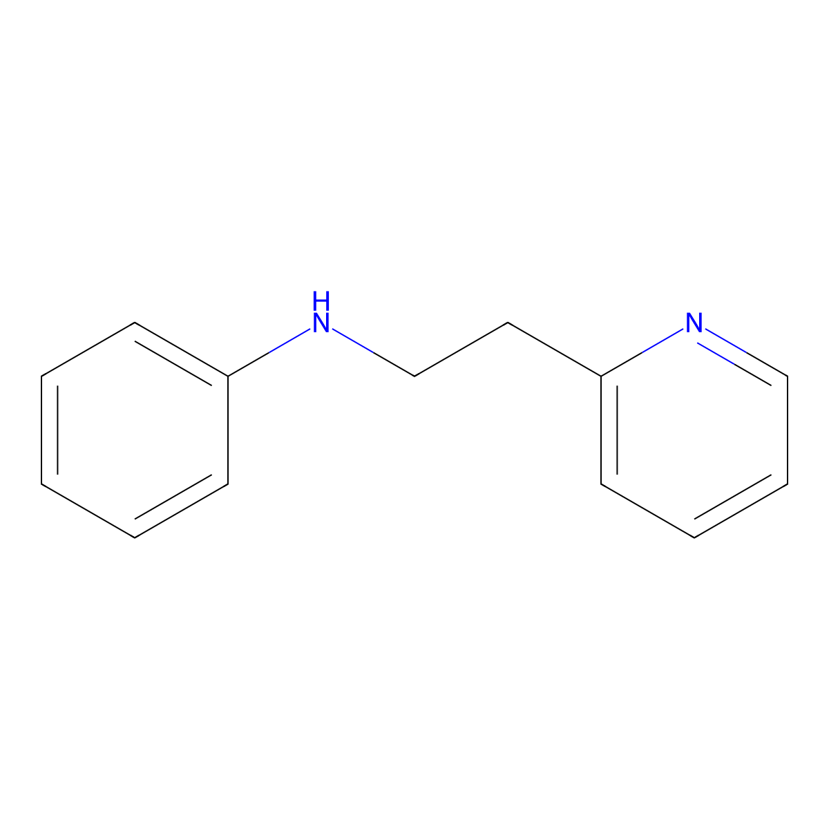 2-(2-Anilinoethyl)pyridine molecular structure, CAS 6312-12-5