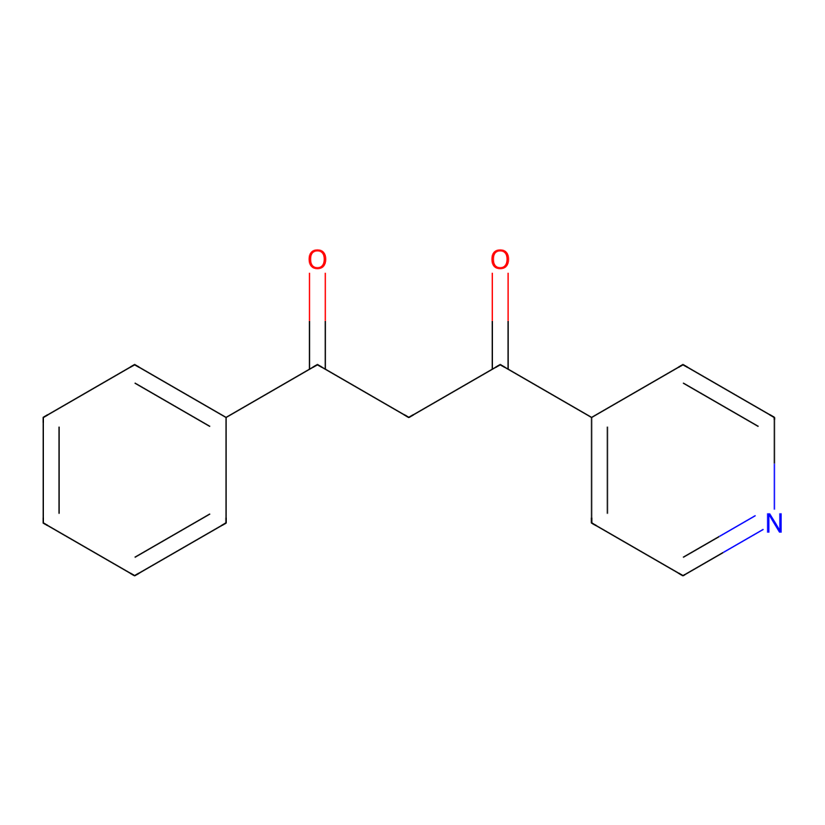 1-Phenyl-3-(4-pyridinyl)-1,3-propanedione molecular structure, CAS 6312-20-5