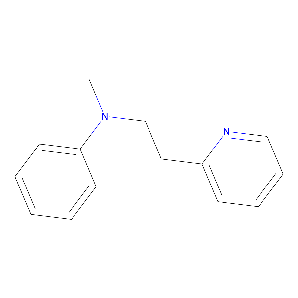 n-Methyl-n-[2-(pyridin-2-yl)ethyl]aniline molecular structure, CAS 6312-26-1