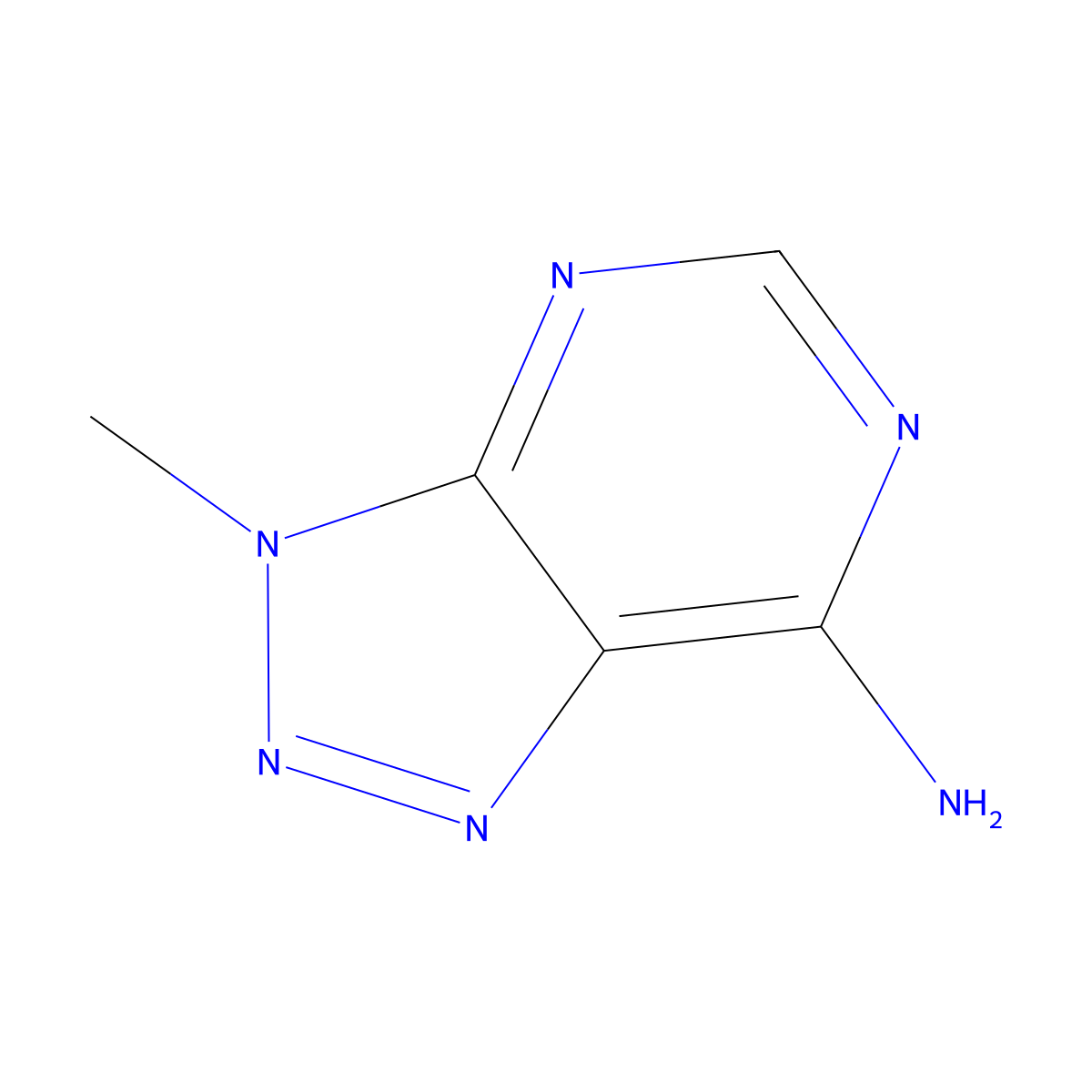 8-Aza-9-methyladenine molecular structure, CAS 6312-55-6