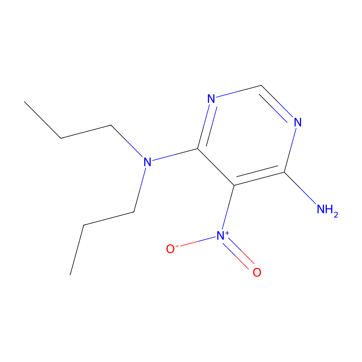 5-Nitro-n,n-dipropylpyrimidine-4,6-diamine molecular structure, CAS 6312-56-7