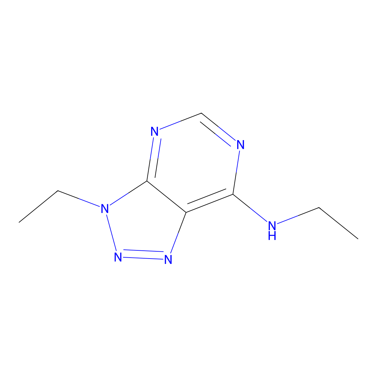 n,3-Diethyl-3h-[1,2,3]triazolo[4,5-d]pyrimidin-7-amine molecular structure, CAS 6312-59-0