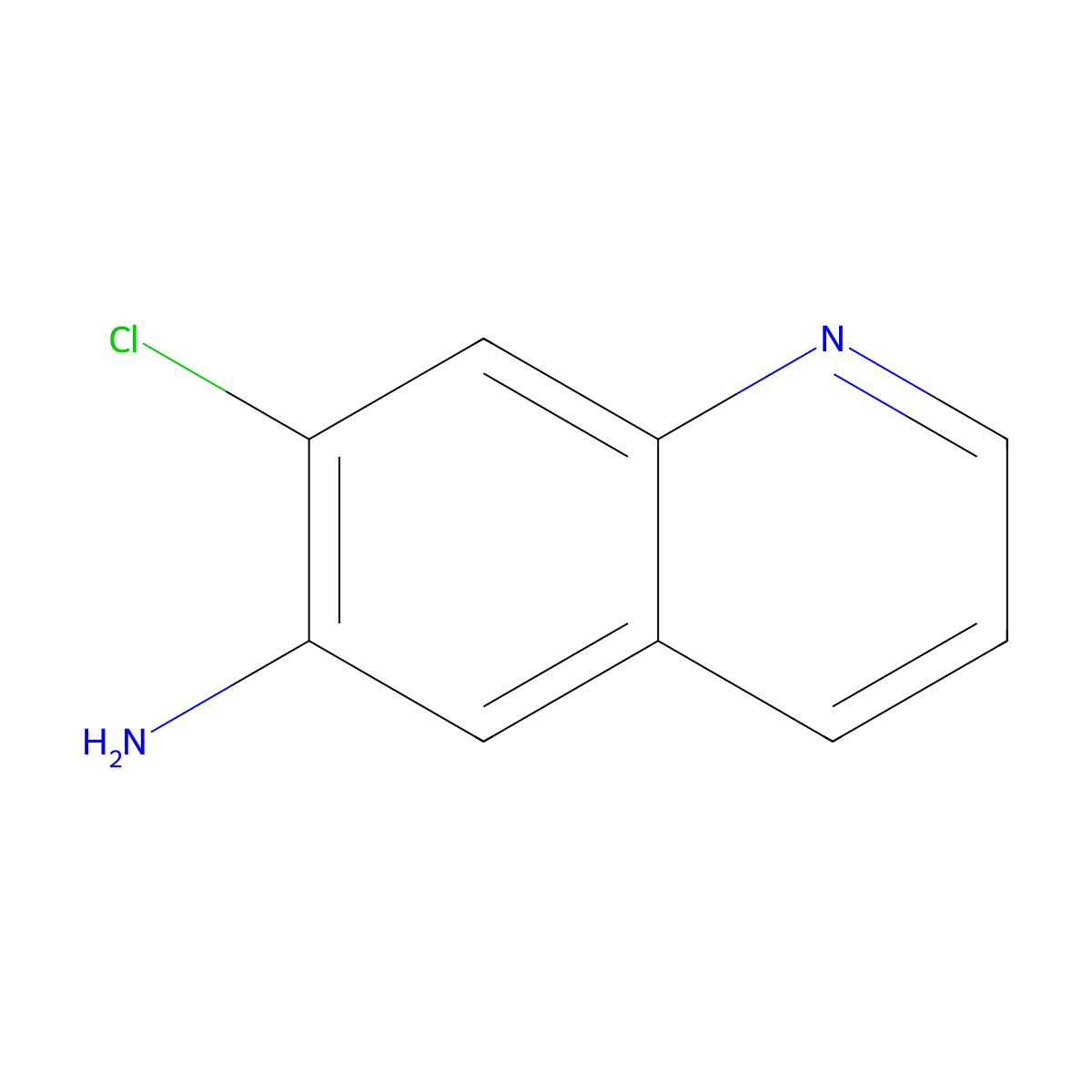 7-Chloroquinolin-6-amine molecular structure, CAS 6312-75-0