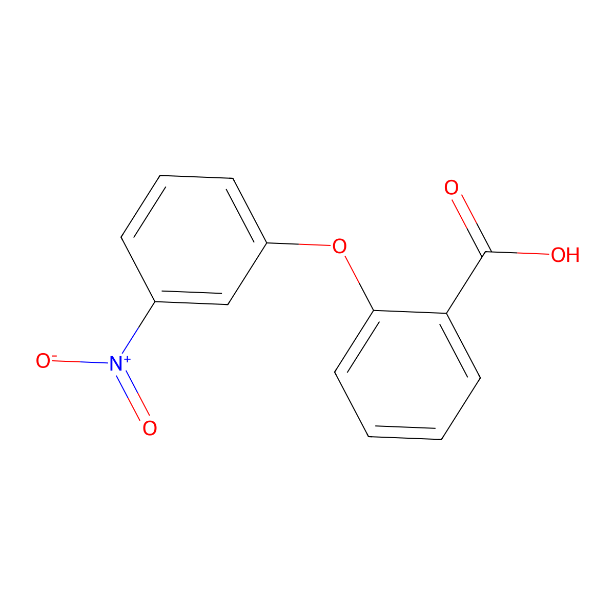 2-(3-Nitrophenoxy)benzoic acid molecular structure, CAS 6312-86-3