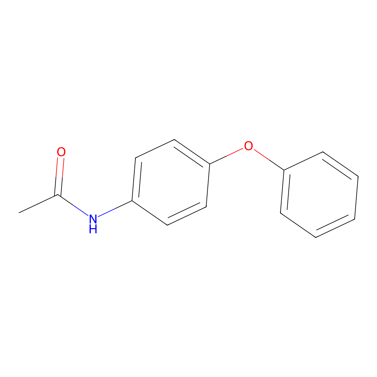 N-(4-Phenoxyphenyl)acetamide molecular structure, CAS 6312-87-4