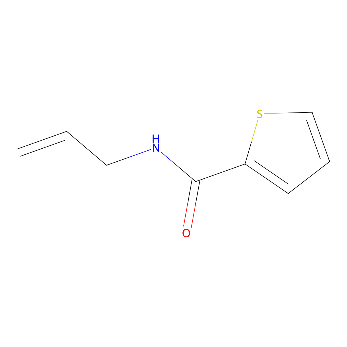 N-prop-2-enylthiophene-2-carboxamide molecular structure, CAS 63122-37-2
