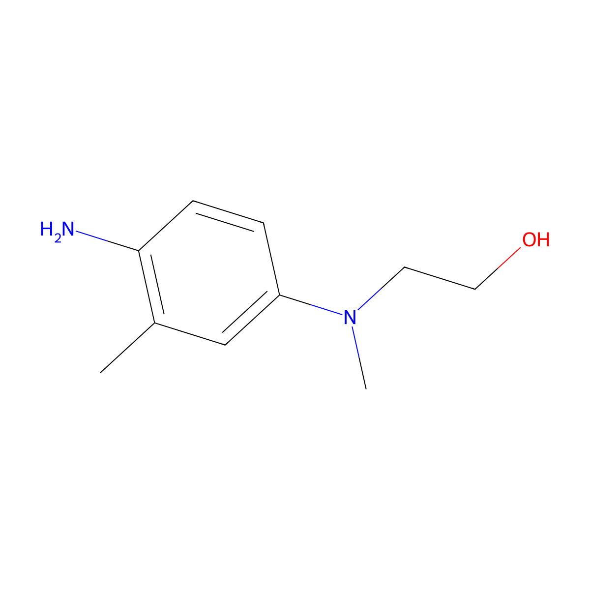 2-((4-Amino-3-methylphenyl)(methyl)amino)ethanol molecular structure, CAS 63123-32-0