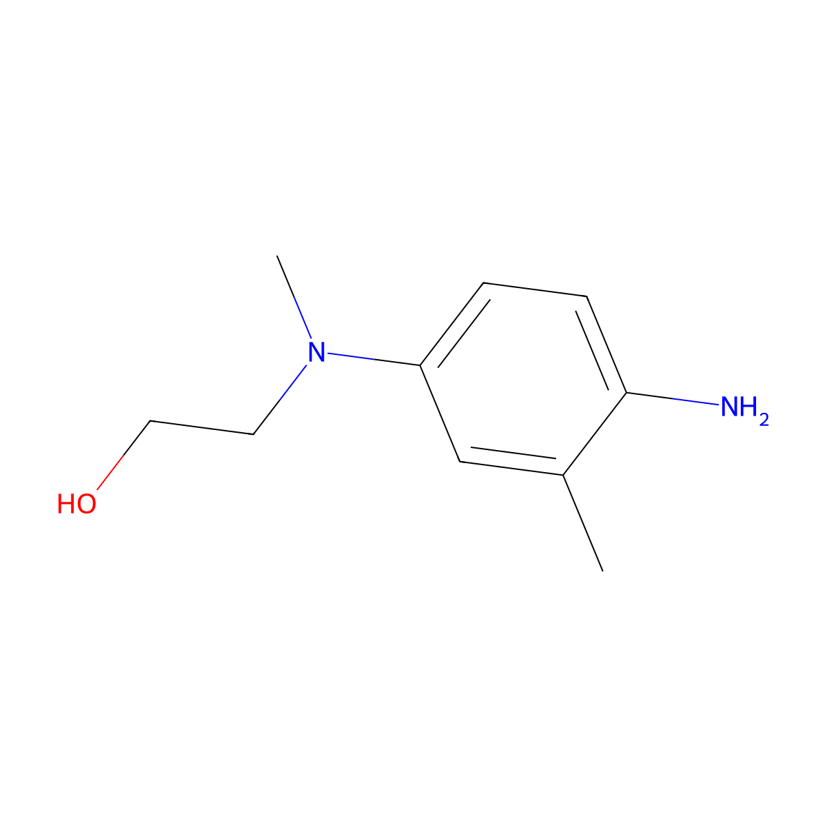 2-((4-Amino-3-methylphenyl)(methyl)amino)ethanol molecular structure, CAS 63123-32-0