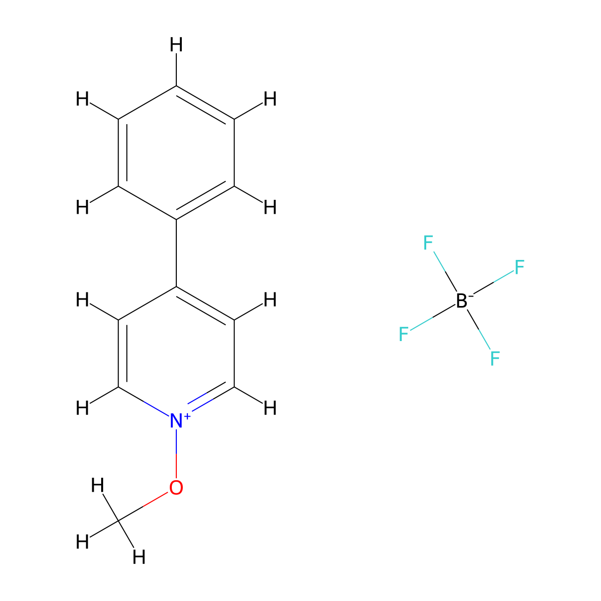 N-Methoxy-4-phenylpyridinium tetrafluoroborate molecular structure, CAS 63123-42-2