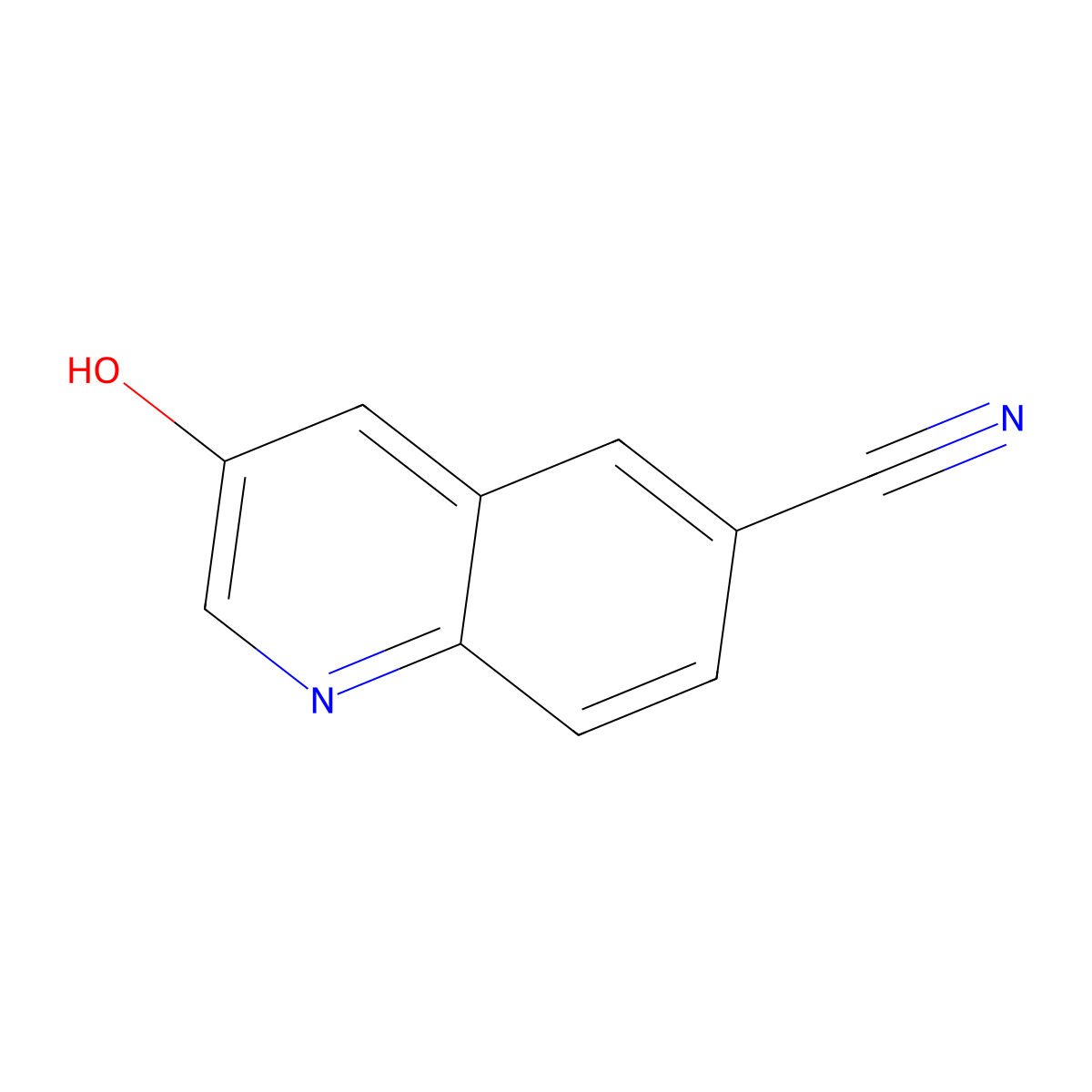3-Hydroxyquinoline-6-carbonitrile molecular structure, CAS 63124-12-9