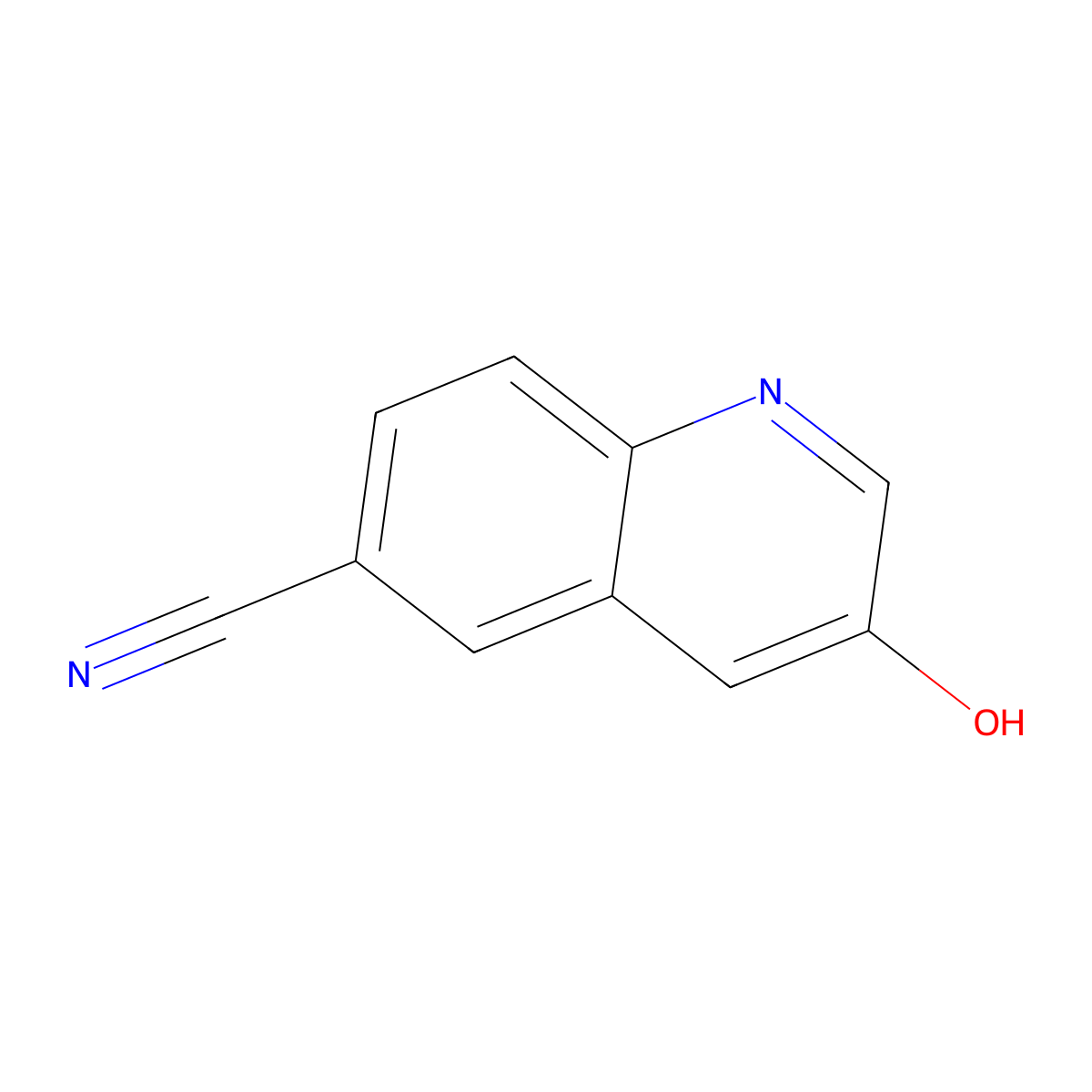 3-Hydroxyquinoline-6-carbonitrile molecular structure, CAS 63124-12-9