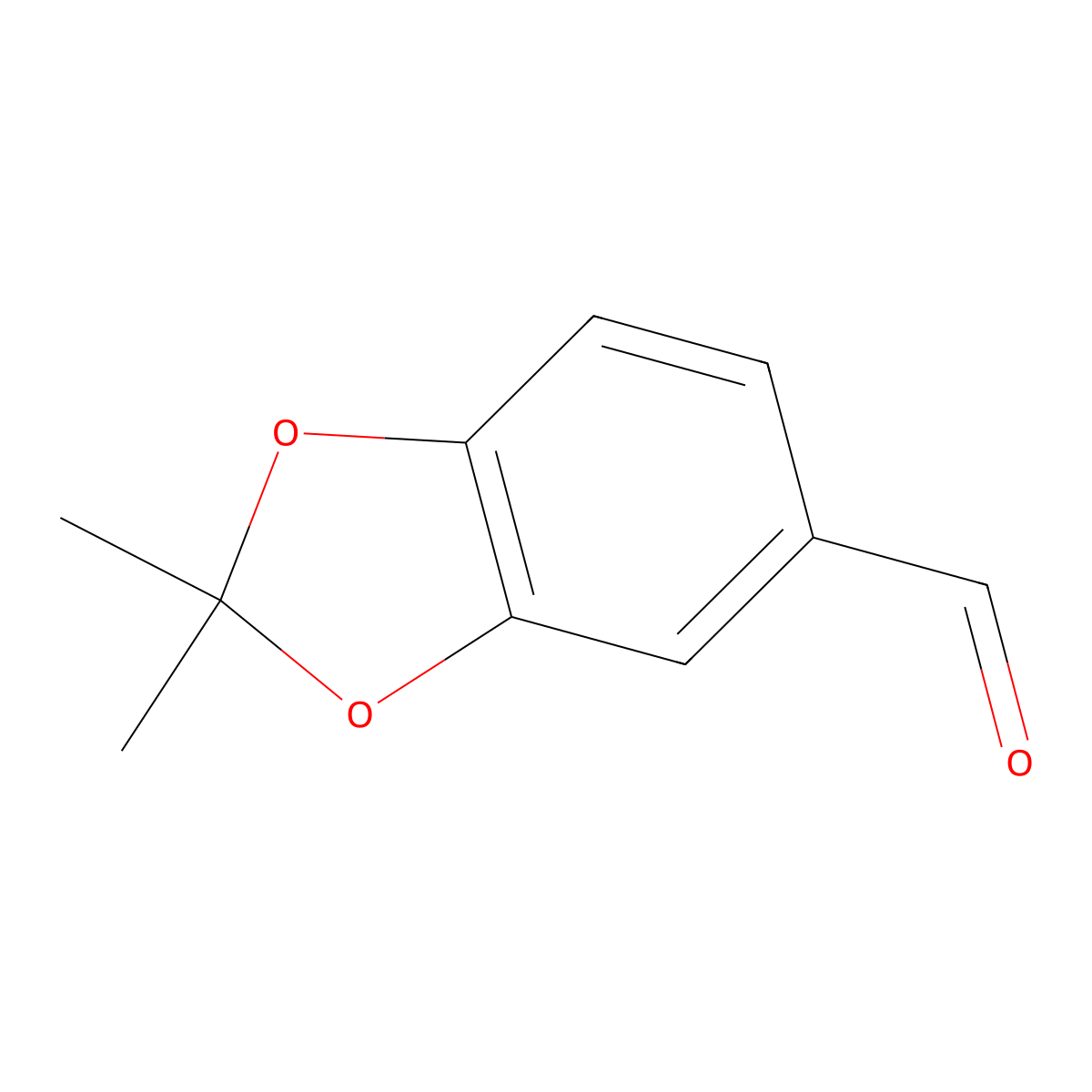 2,2-Dimethylbenzo[d][1,3]dioxole-5-carbaldehyde molecular structure, CAS 63124-55-0