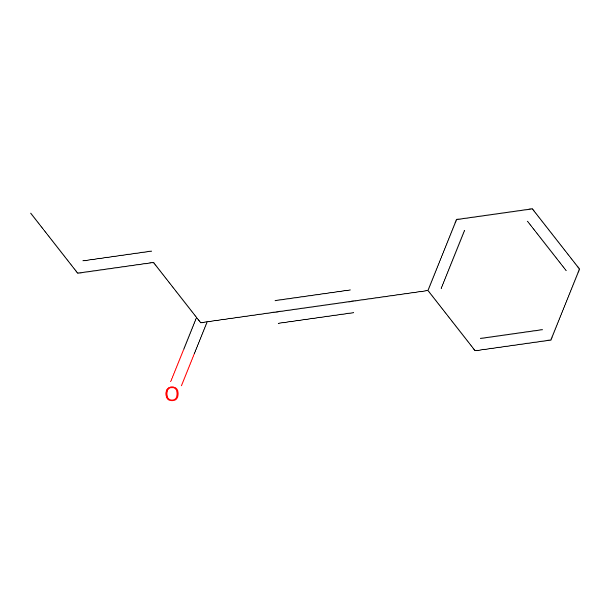 4-Hexen-1-yn-3-one, 1-phenyl-, (E)- molecular structure, CAS 63124-72-1
