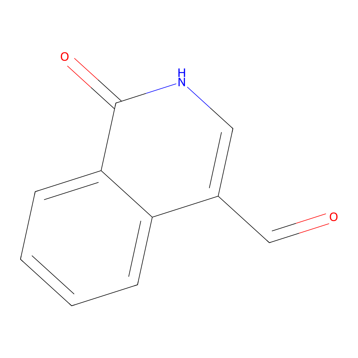 1-Oxo-1,2-dihydroisoquinoline-4-carbaldehyde molecular structure, CAS 63125-40-6