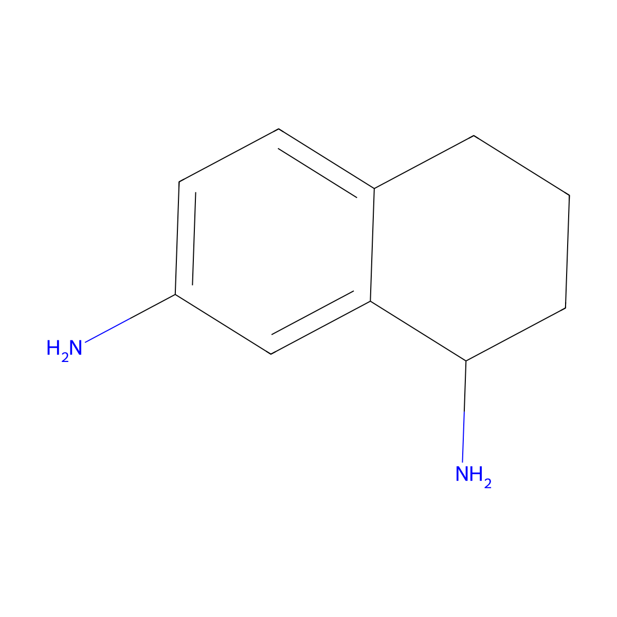 1,2,3,4-Tetrahydronaphthalene-1,7-diamine molecular structure, CAS 63125-52-0