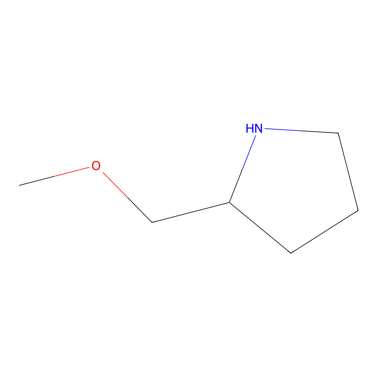 (S)-(+)-2-(Methoxymethyl)pyrrolidine molecular structure, CAS 63126-47-6