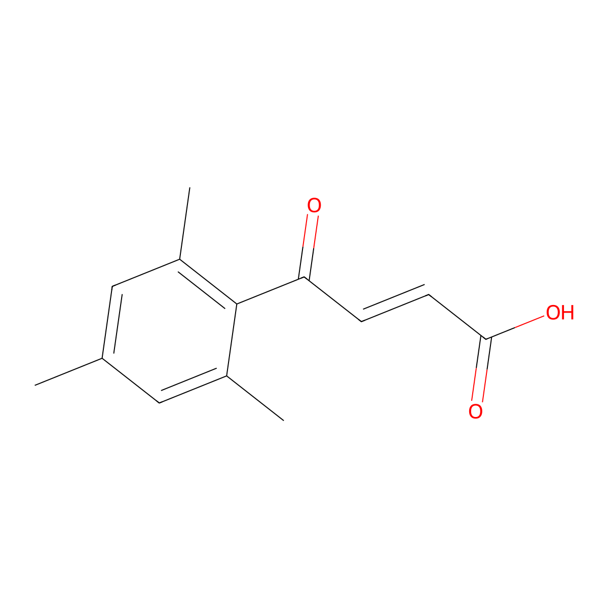 4-Oxo-4-(2,4,6-trimethylphenyl)but-2-enoic acid molecular structure, CAS 6313-01-5