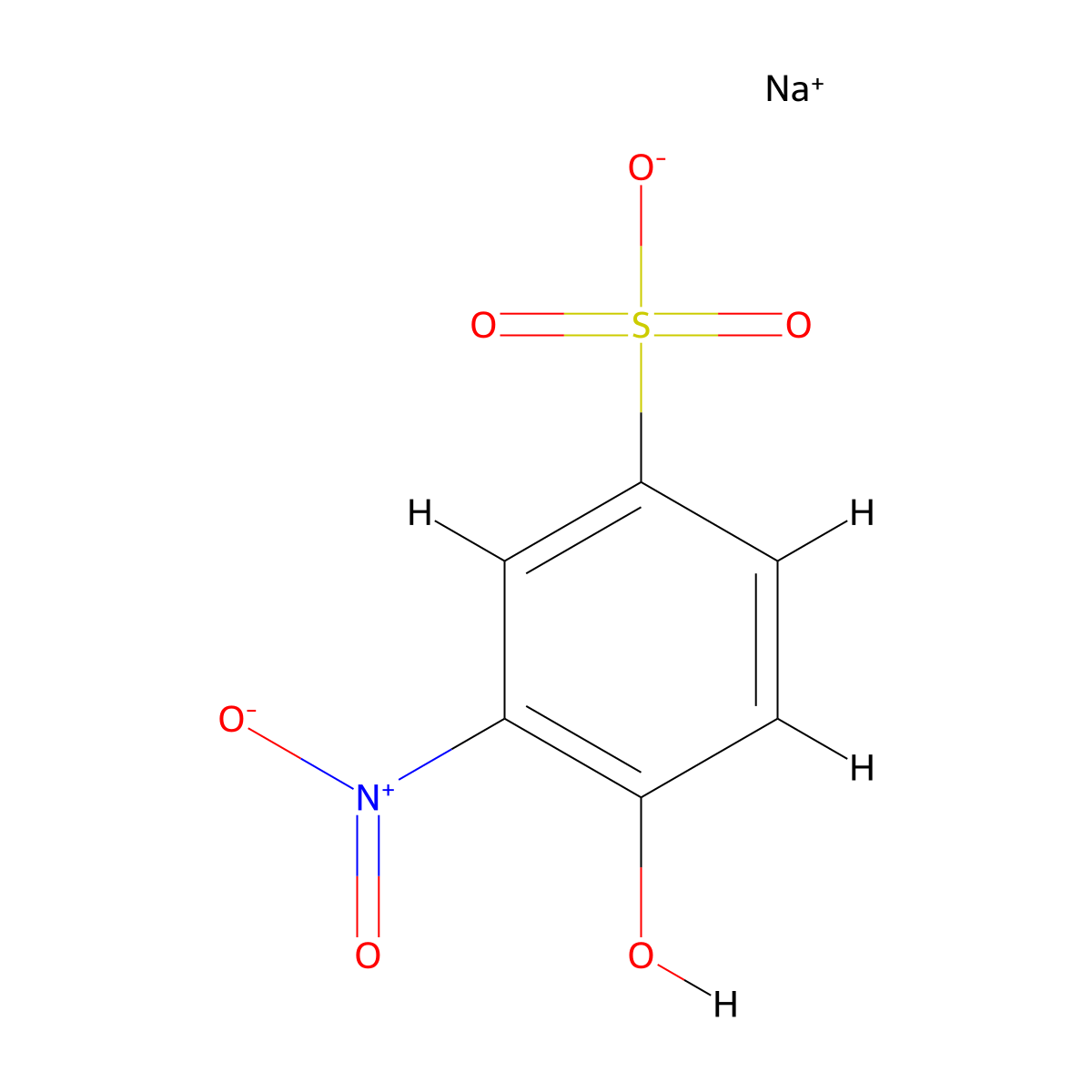 Sodium 4-hydroxy-3-nitrobenzenesulfonate molecular structure, CAS 6313-34-4