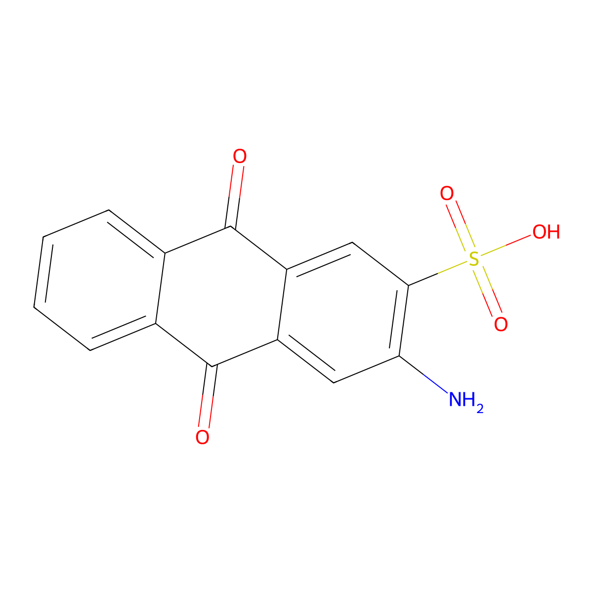 3-Amino-9,10-dioxo-9,10-dihydroanthracene-2-sulfonic acid molecular structure, CAS 6313-47-9