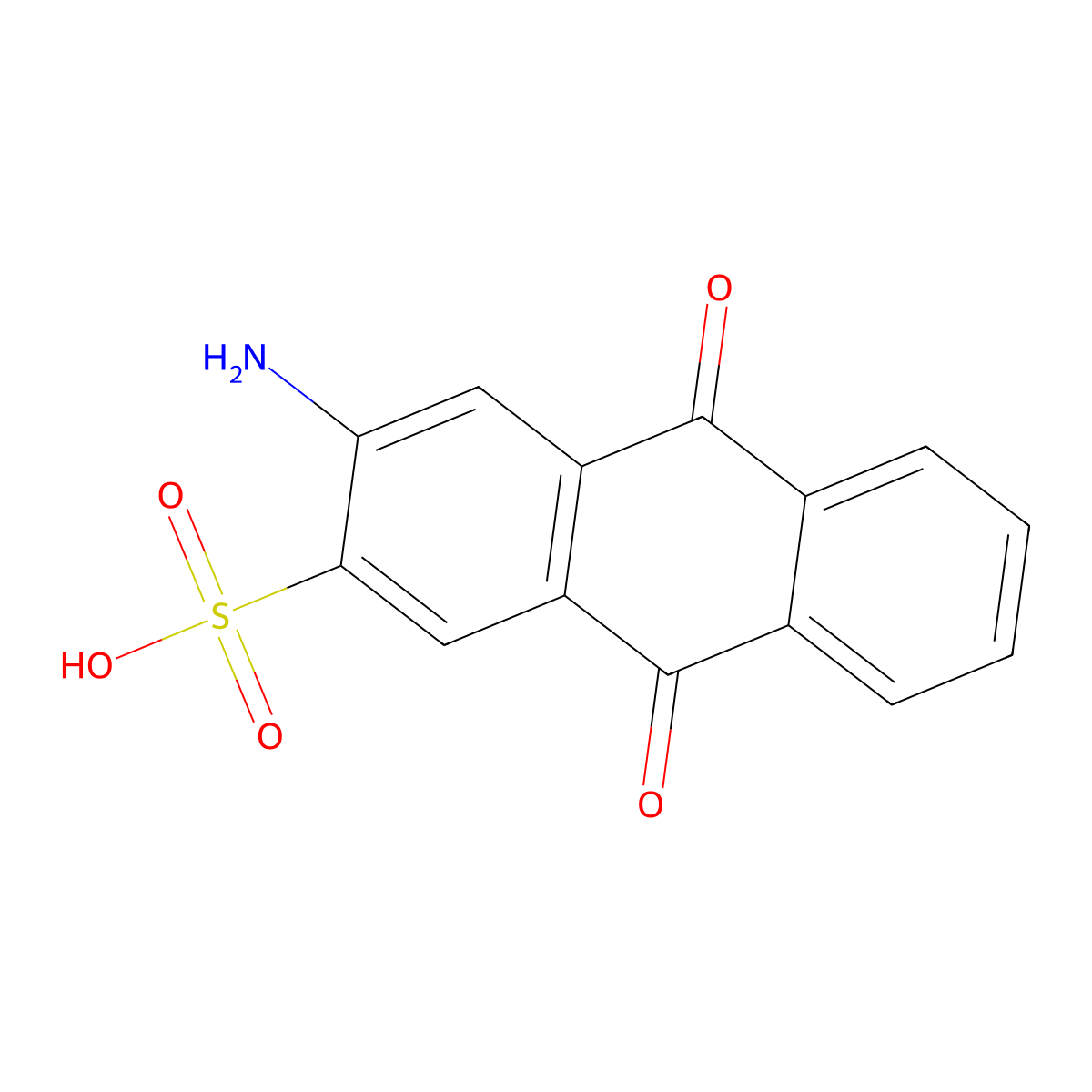 3-Amino-9,10-dioxo-9,10-dihydroanthracene-2-sulfonic acid molecular structure, CAS 6313-47-9