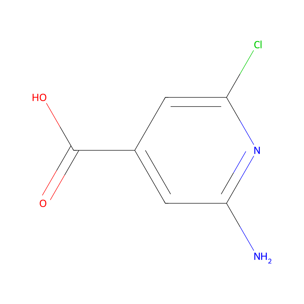 2-Amino-6-chloropyridine-4-carboxylic acid molecular structure, CAS 6313-55-9