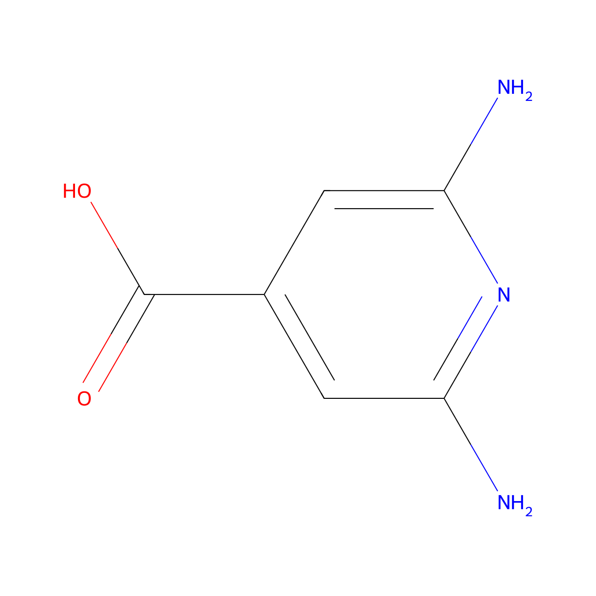 2,6-Diaminopyridine-4-carboxylic acid molecular structure, CAS 6313-56-0