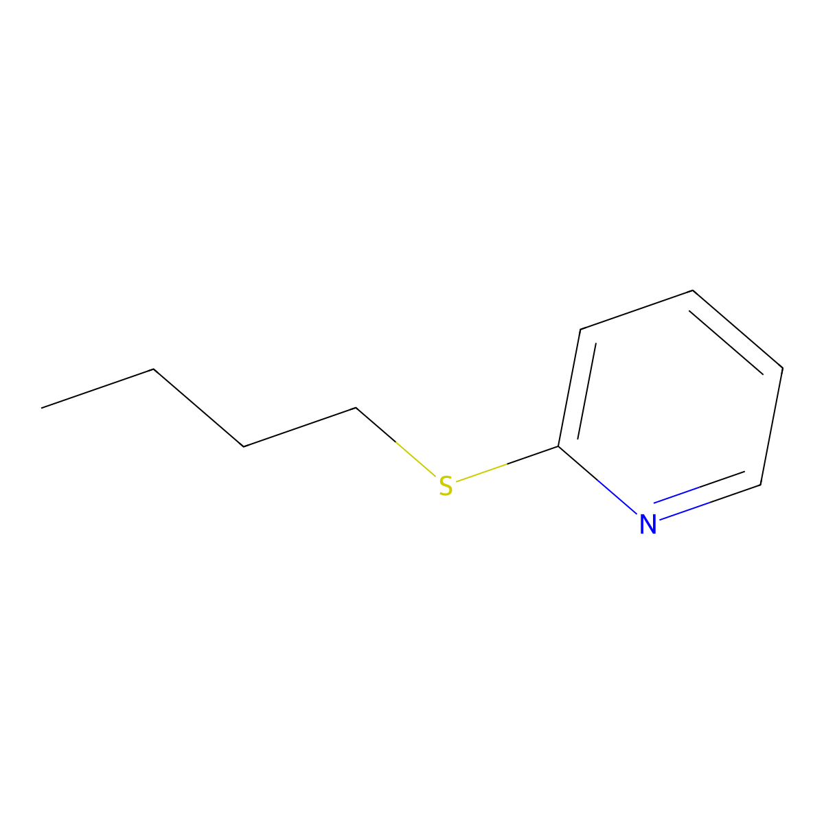 2-(Butylsulfanyl)pyridine molecular structure, CAS 6313-77-5