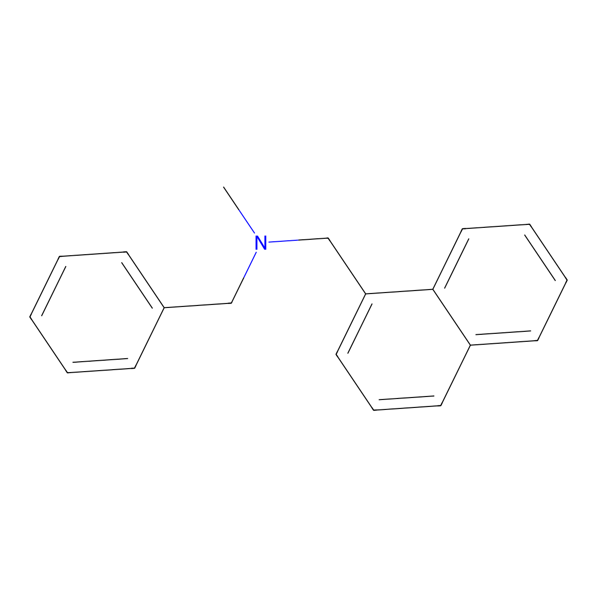 N-benzyl-N-methyl-1-(naphthalen-1-yl)methanamine molecular structure, CAS 6313-87-7