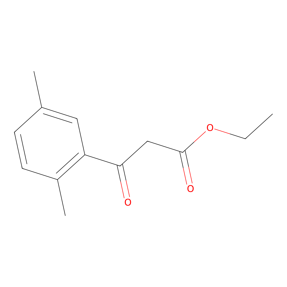 Ethyl 3-(2,5-dimethylphenyl)-3-oxopropanoate molecular structure, CAS 63131-32-8