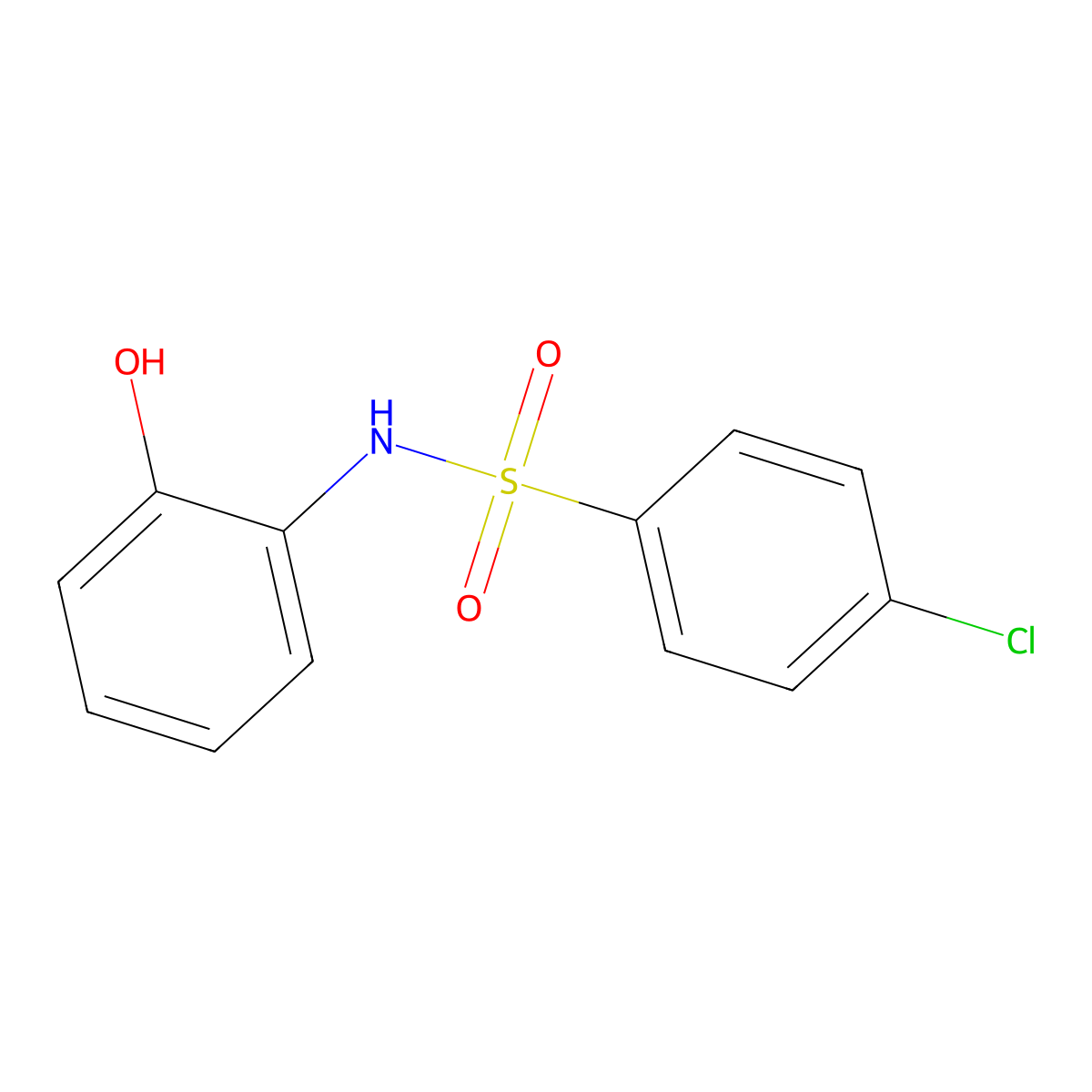4-chloro-N-(2-hydroxyphenyl)benzenesulfonamide molecular structure, CAS 63132-68-3