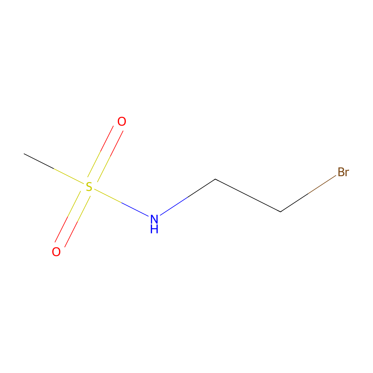 N-(2-bromoethyl)methanesulfonamide molecular structure, CAS 63132-74-1