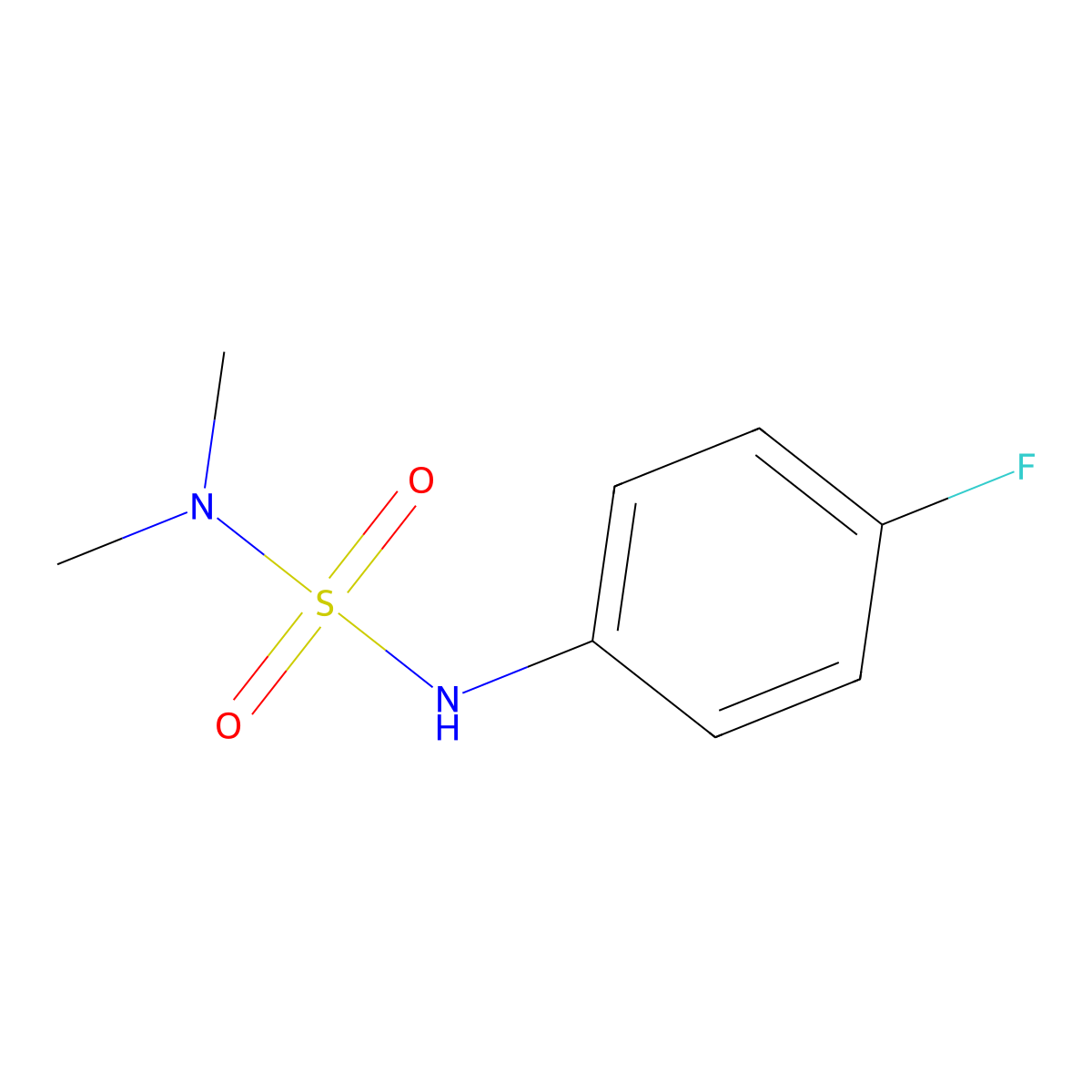 1-(Dimethylsulfamoylamino)-4-fluorobenzene molecular structure, CAS 63132-83-2