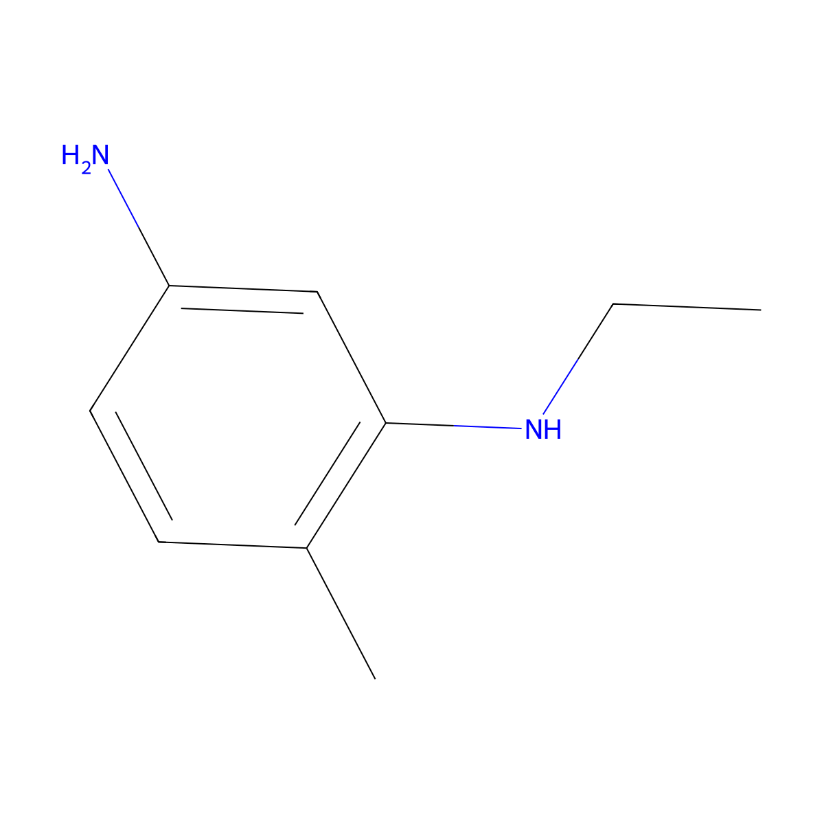 1,3-Benzenediamine, N3-ethyl-4-methyl- molecular structure, CAS 63134-14-5